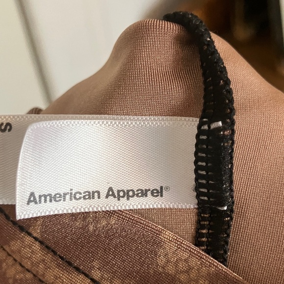 American Apparel copper hues flower patterned bodycon low back mini XXS - Picture 4 of 5